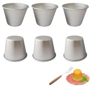 Small Popover Pans, Yorkshire Pudding Tin,  Deep Baking Pans, Individual Mini Muffin Pan, Brownie Tumbler, Cupcake Pudding Mold, Pack of 6 (Size 2.9"x 2.2")