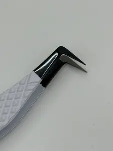 90° Slim Boot Fiber Tweezer Ultimate Grip for Volume Fans Stainless Steel : Professional Quality