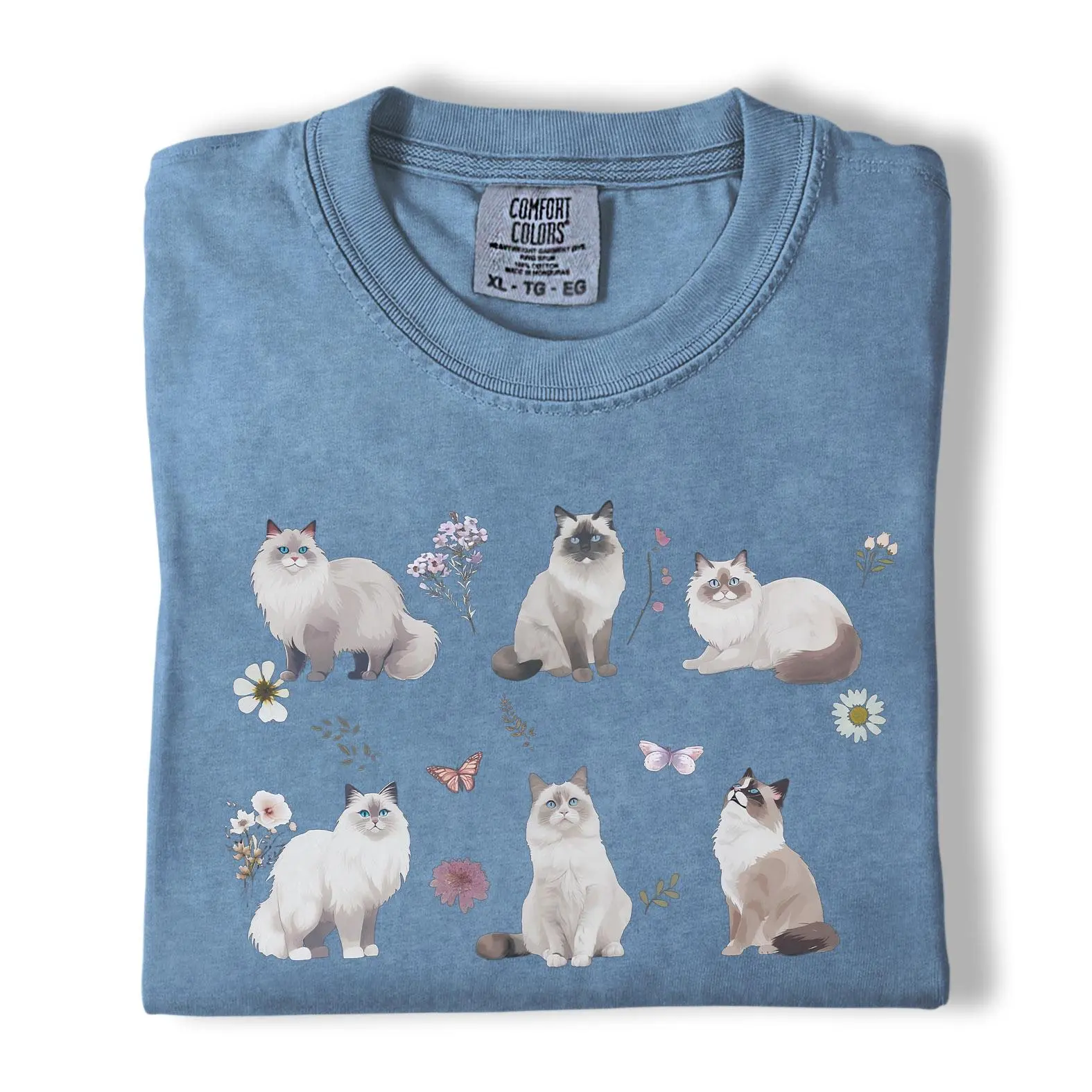 Comfort Colors Ragdoll Cat Shirt, Cute Ragdoll Mom Shirt, Gift for Ragdoll Cat Lovers