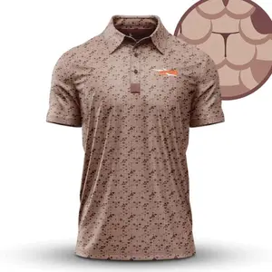 Mens Sitka Hunting Polo Shirt Whale Tail Camo Performance Outdoor Short Sleeve Moisture Wicking Breathable Tactical Golf Shirt Gift for Him
