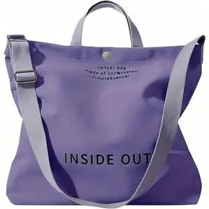 Canvas Tote Bag for Women - inside out Bag Large Canvas Crossbody Handbag Shoulder Bag for Work Travel Casual