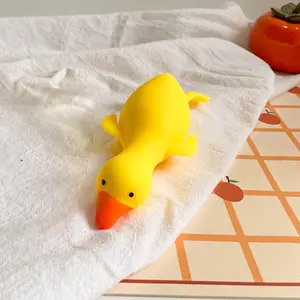 Anti-Stress Squishy Stretchy Duck Fidget Toy, Soft TPR Rubber Squeeze Duck Decompression Toy for Party Favor & Kids Birthday Gift