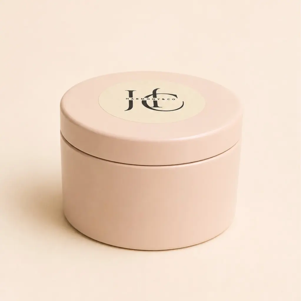 Harmony&Co. Candles - Elegant Aluminum Candles with Logo Top - Perfect for Home Decor & Aromatherapy