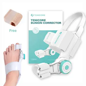 Adjustable Knob Bunion Corrector with FREE Gel Toe Separator, Orthopedic Big Toe Straightener Splint for Hallux Valgus & Crooked Toes, Anti-Slip Heel Strap & Secure Buckle Closure, Fits Left & Right Foot, Washable Support