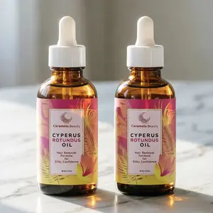 Caramela Beauty Cyperus Rotundus Oil 60ml - Unisex Natural Permanent Hair Reduction Depilatory, Mild Non-Irritating Body Care, Moisturizing Soothing Skin Care