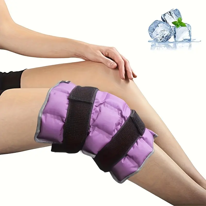 Knee Ice Pack Wrap, Hot & Cold Therapy for Injuries, Durable Adjustable Design for Pain Relief, Ideal for Sports Recovery