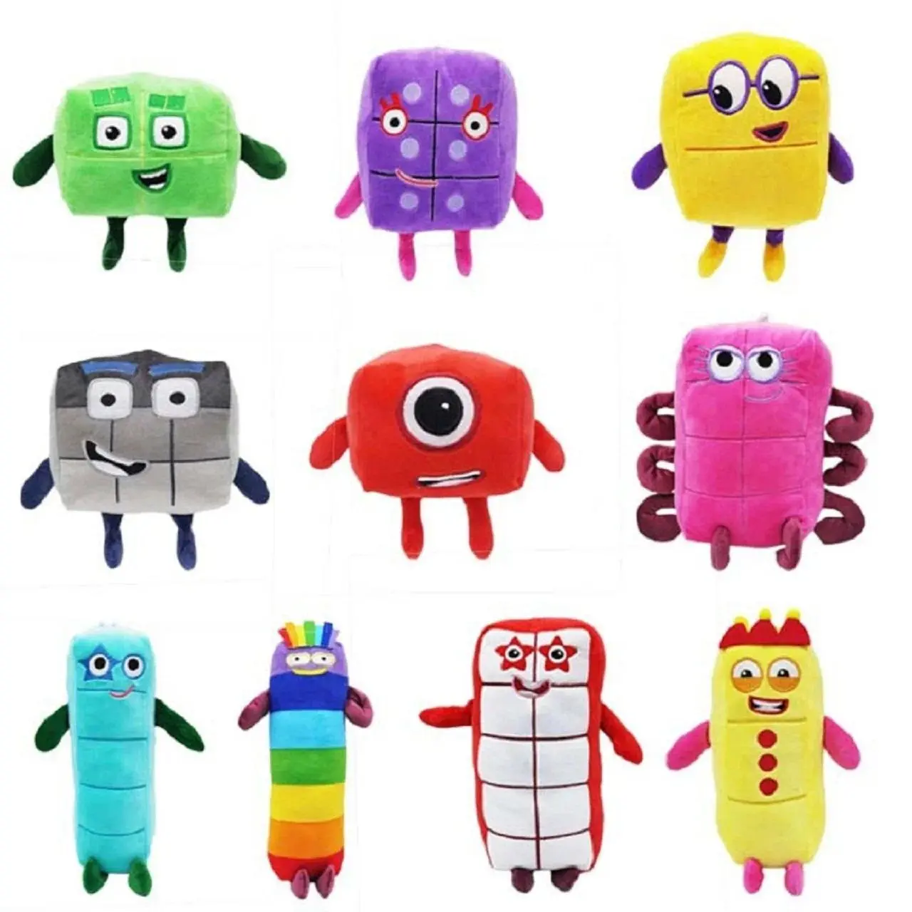 14-30cm Number Plush Toys, Movie Series Cartoon Educational Stuffed Dolls, Kids Baby Gifts (Classic & Novelty Toys Category)