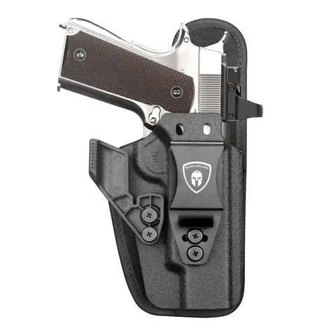 WARRIORLAND IWB Hybrid Belt Holster for Colt 1911 Series (1911-5, SP1911, T1911), Sig Sauer, SP Armory Operator - Right Hand, Concealed Carry, Claw/Optics Cut, Fast Draw Mouth, Steel Clip Hold
