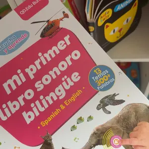 Spanish Bilingual Sound Busy Book - Preschool Educational Language Toy for Ages 1-6, 300+ Words, 13 Themes & Song-Based Learning, Perfect Toddler Gift, Bilingual Book, Toddler Busy Book,back to school backtoschool