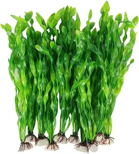 Artificial Seaweed Water Plants for Aquarium, Plastic Fish Tank Plant Decorations 10 PCS