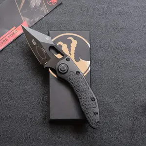 STITCH-A Tactical Folding Knife, M390 High Hardness Blade, Pure Black Aluminum Alloy Handle, CNC Machined Grip, Portable Outdoor Camping Survival Tool Knife, Perfect Gift for Enthusiasts