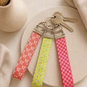 Custom Wristlet Keychain | Personalized Fabric Key Fob Strap