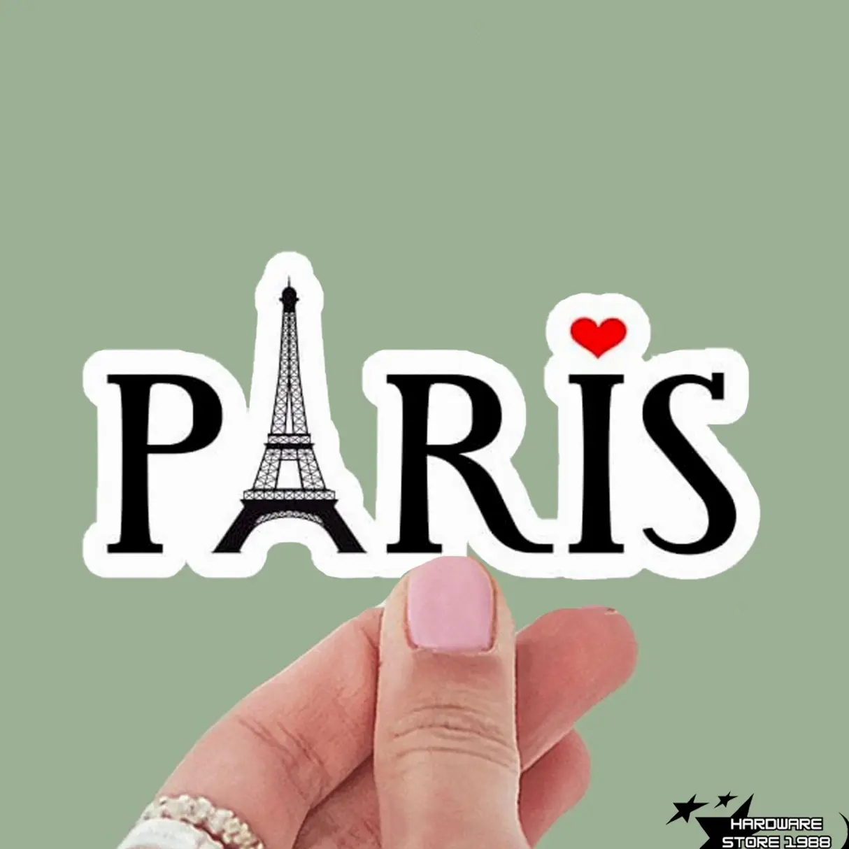 Paris Eiffel Tower Cute Travel sticker- 3" Sticker for Laptop Phone book