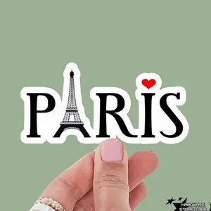 Paris Eiffel Tower Cute Travel sticker- 3" Sticker for Laptop Phone book