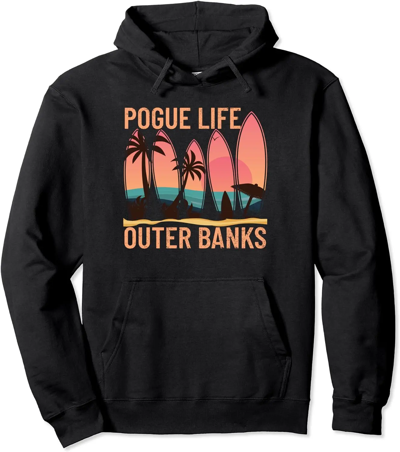 Pogue Life Outer Banks Beach Sunset Surfing Pogue Life Pullover Hoodie