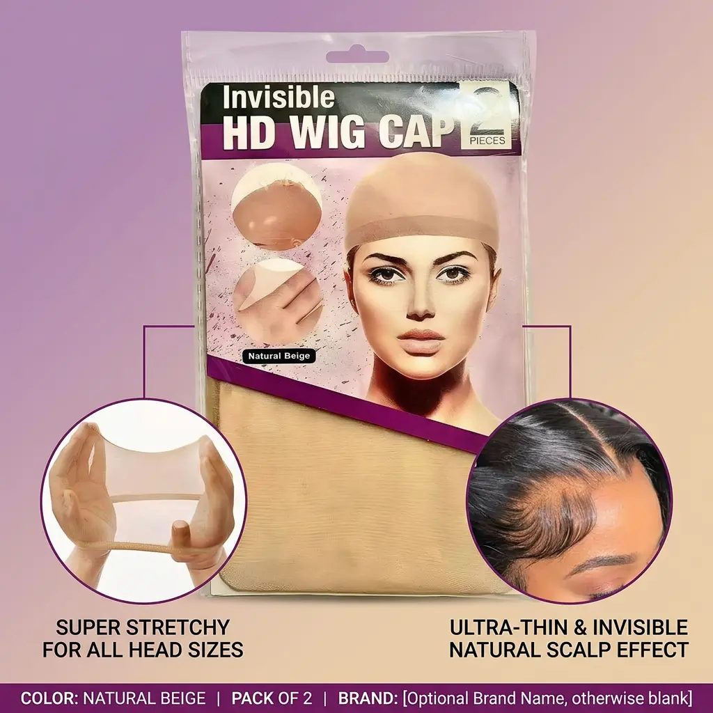 10 Pcs HD Skinlike Stocking Wig Caps - Sheer Ultra-Thin Wig Accessory with Non-Slip Elastic Band, Stretch Moisture-Wick Fabric, Invisible Fit, Seamless Edge, Sheer Look, Breathable Support for All Hair Styles & Sizes, All-Day Wear