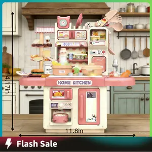 Pretend Play Kitchen Set | Large Interactive Toy Kitchen with Realistic Accessories | Educational Role Play Cooking Toys for Toddlers & Kids, TikTok Viral Gift