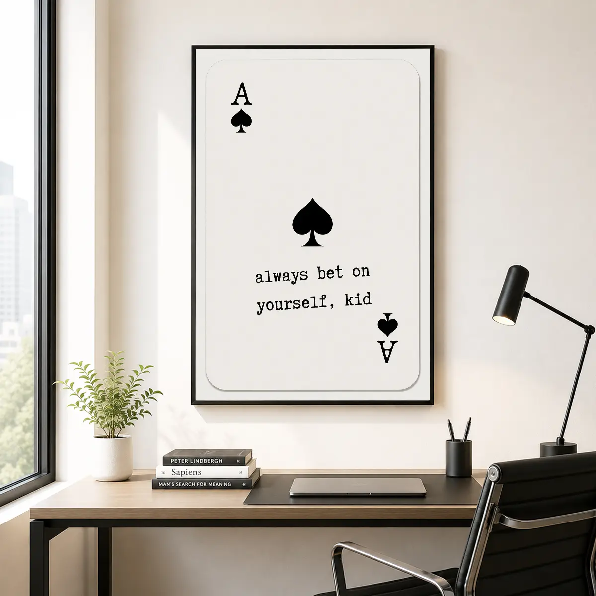Trendy Playing Card Art, Ace of Spades Print, Daily Affirmation Poster, Dopamine Decor, Preppy Wall Art, Retro Dorm Room Decor Poster