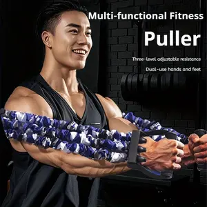 Three hole tensile resistance equipment, abdominal training aids, fitness training equipment, fitness resistance bands ankle stretchers, men's chest expansion stretch bands