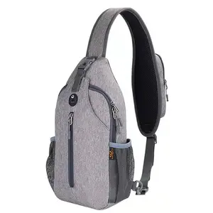 Sling Backpack with RFID Blocking and Phone Holder on Strap for Men Women Crossbody Chest Bag for Travel Hiking