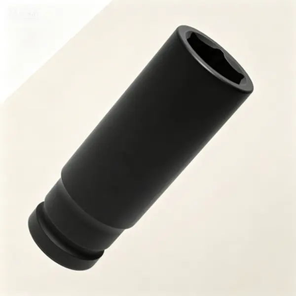 6.3-Inch Deep Truck Wheel Nut Socket, 41mm Extra Deep Impact Socket, 6-Point Cr-Mo Steel Construction, Radius Corner Design, Chamfered Opening, Extra-Length Deep Axle Nut Socket