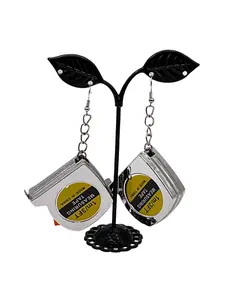 Measuring tape earrings