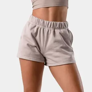 Kamo Fitness CozyTec Sweat Shorts Women High Waisted Lounge Comfy Casual Cotton Shorts with Pockets (Black, XS)