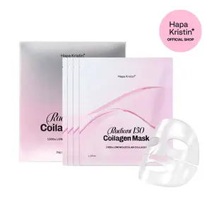 [Hapa Kristin] Fast-Absorbing Collagen Mask | Bakuchiol + Peptide for Anti-Aging, Firming & Elasticity, Long-Lasting Hydration, Glass Skin Overnight Mask, Low Irritation Formula, 4-Pack