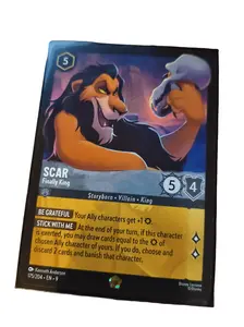 Scar Finally King Lorcana Fabled Series Unique Item in Lorcana Fabled Collection Storyborn Villain King Card