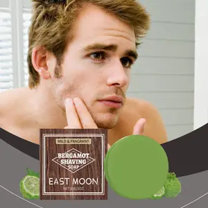 East Moon Bergamot Shaving Soap - Rich Lather, Smooth Glide for Men