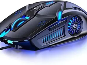 Gaming Mouse Wired,6 Buttons, 4 Adjustable DPI Up to 3200 DPI, 7 Circular & Breathing LED Light, Multifunction Wired Mouse Used for Games and Office