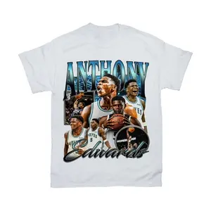 Vintage Anthony Edwards Graphic T Shirt Men's Clothing Basketball Fans Gift T-shirt