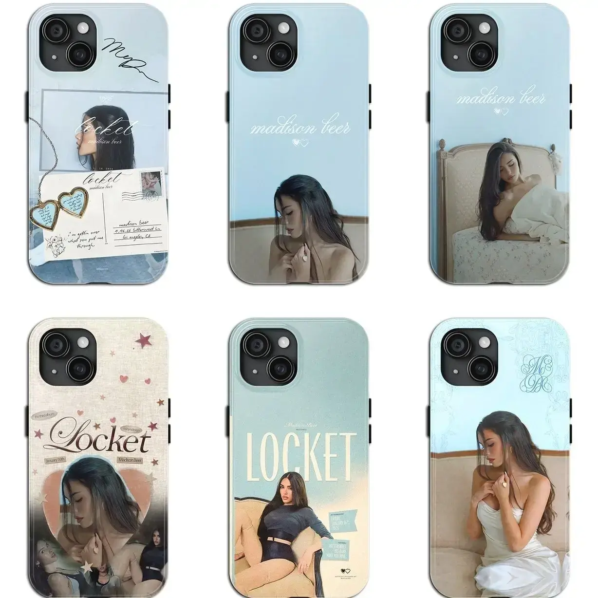 Locket New Hit Song Pop Singer Artist Album Fan Merch Graphic Madison Beer Art Tough Phone Case. Chic Musical Aesthetic Rugged Shockproof Protective Cover For iPhone 17 Pro Max 16 Air 15 14 13 12 11.