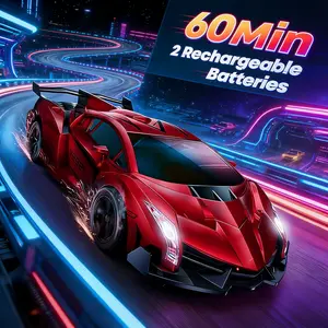 V992 Transform Remote Control Car, Transform Robot RC Cars, 1:14 Scale, 2-in-1 Robot Toy Car with Sound & Light, Gesture Sensing, Automatic Deformation, Great Gift Toys for Boys and Girls 4-6 (Red)