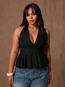 GoodVibesApparel x Rustia Plus Size Top Vintage Style Slim Fit Soft Breathable Lightweight Fabric Casual Daily Wear School Commuting Outfit Vacation Festival Style Trendy Women Fashion