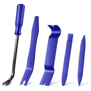 5 pcs Auto Trim Removal Tool Kit, No Scratch Plastic Pry Tool Kit - Interior Door Panel Clip Fastener Removal Set for Vehicle Dash Radio Audio Installer