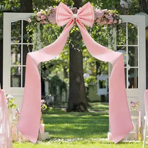 Large Wedding Bow Decor, Elegant Floral Arch, Birthday Christmas Party Decoration Supplies, Easy Hanging Large Bow Ornament