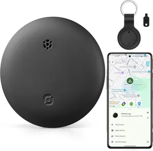 Wireless Item Tracker, 1 Pack Smart Tracker with Silicone Cases, Works with Apple Find My for Keys, Luggage, Backpacks, Pets, Replaceable Battery (iOS Only)