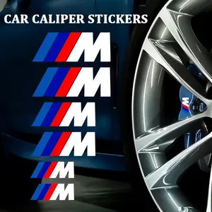 Car Brake Caliper HUB Sticker, Wheel Decal, Compatible with Bmw M Series, Automotive Accessories, PVC Material, Enhance Car Appearance