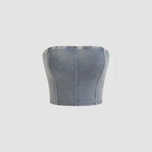 Cider [size 2-10] 100% Cotton Solid Washed Crop Tube Top