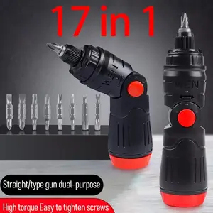 Ergonomic Screwdriver Set Switchable Screwdriver 8 Batches of 16-speed Adjustment, Adjustable Angle + Ratchet Design, Suitable for Home/outdoor Maintenance, Dedicated To Compact Space, Tool Kit
