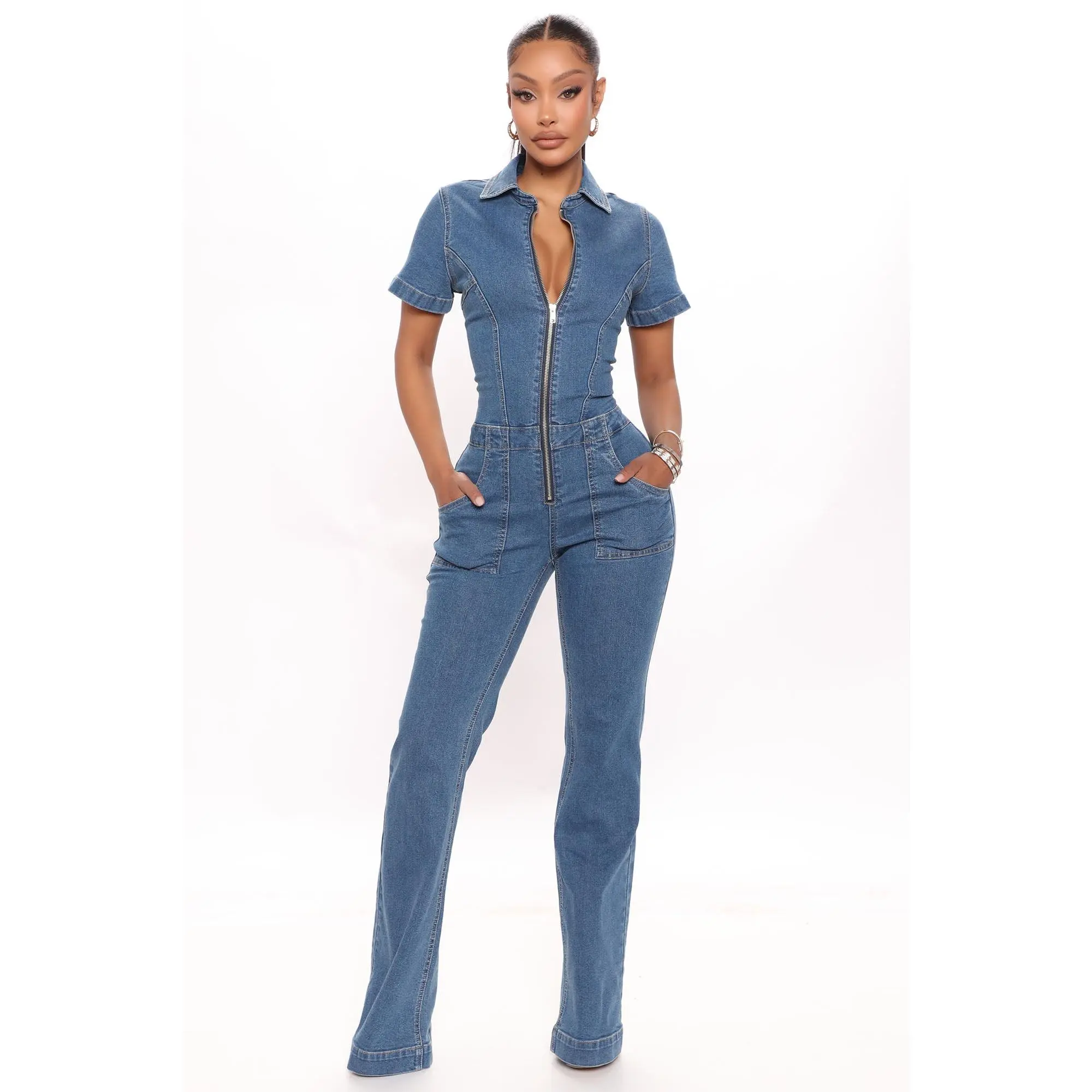 Forever Young Denim Jumpsuit - Medium Wash Forever Young Denim Jumpsuit - Medium Wash