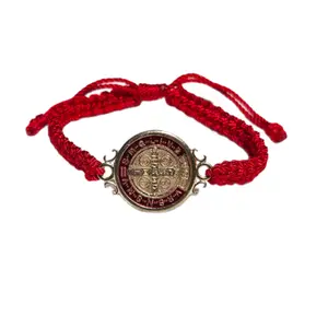 Saint Benedict Medal Bracelet in Red String
