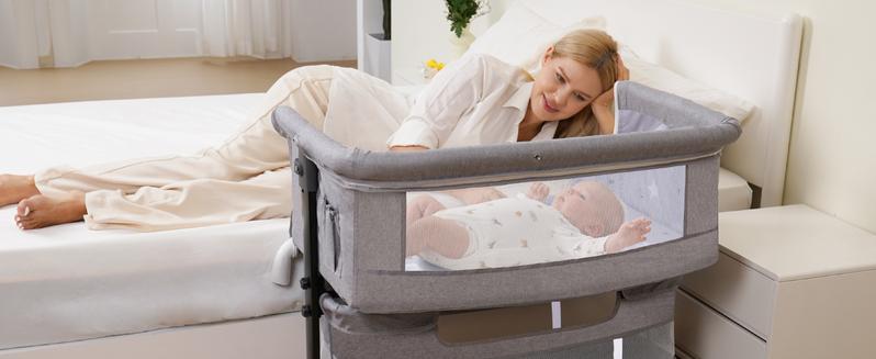 Baby Bassinet, Baby Basinet Bedside Sleeper, Easy to Fold Portable Crib Side Bassinet 2024new Style Girl/boy Folding Cot bassinetbaby