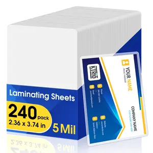 KTRIO Thermal Laminating Pouches 5 Mil, Hold 2 x 3.5 in Business Card Laminating Paper for Laminator, Clear Card Lamination Pouches Protection 2.36 x 3.74 in,ID Badge,Name Tag,Office & School