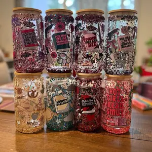 16oz Reusable Washable Bookish Themed Snow-Globe Tumbler Cup - Kitchenware Drinkware for Book Lovers