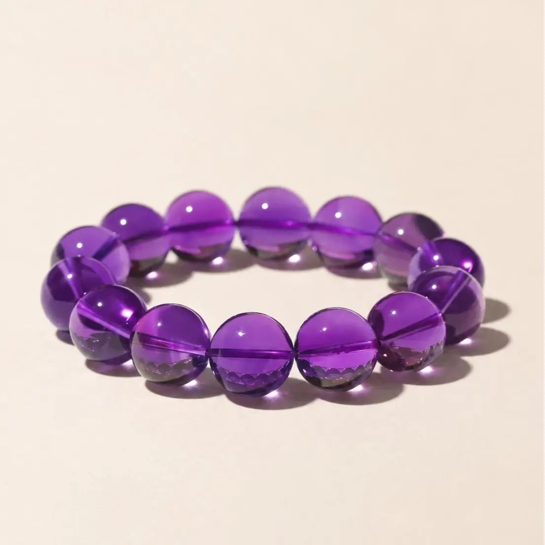 Brazilian Natural Amethyst Bracelet, 3S Grade High-Quality Gemstone Bracelet, Fashion Accessory