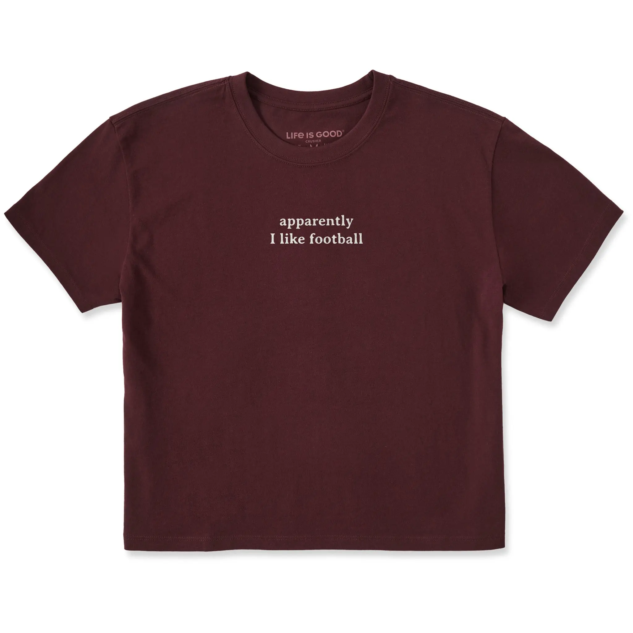Women's Apparently I like Football Short Sleeve Crusher Boxy Tee