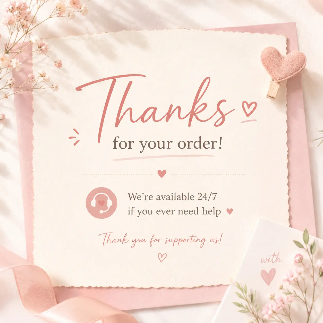 Umex  Thank You Card Insert – Complimentary Gift Note--1
