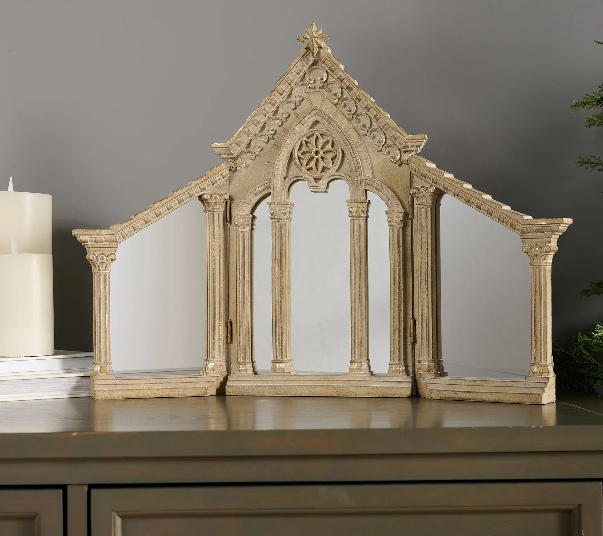 Mirrored Cathedral 3-Panel Backdrop by Valerie